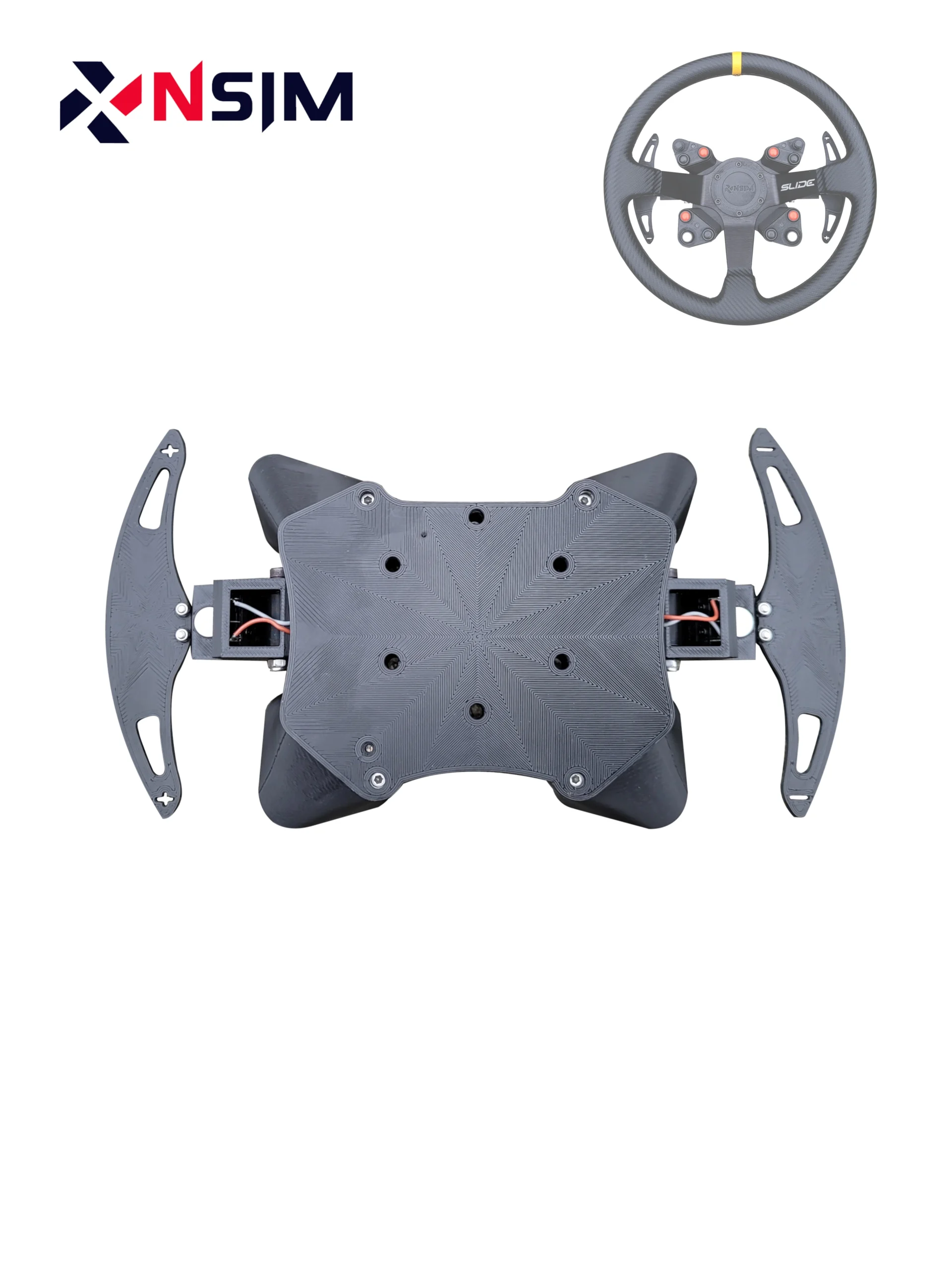 Bezprzewodowy buttonbox do kierownicy Slide (z offsetem) z łopatkami - obrazek 3